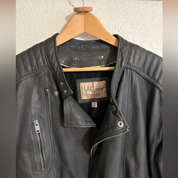 Leather Moto Jacket Wilson’s Vintage Line L - Picture 3 of 9